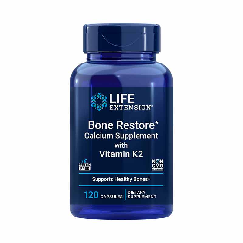Life Extension Bone Restore with Vitamin K2 - 120 Capsules — product packaging