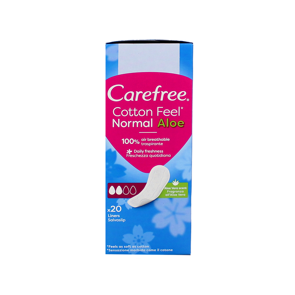 芦荟卫生护垫 Carefree Panty Liners Aloe 20片 Normal size