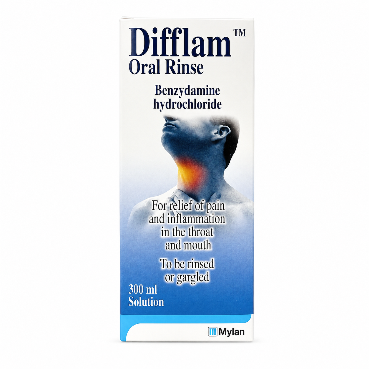 Difflam Oral Rinse 0.15% w/v 300ml - Sore Throat & Mouth Ulcer Relief