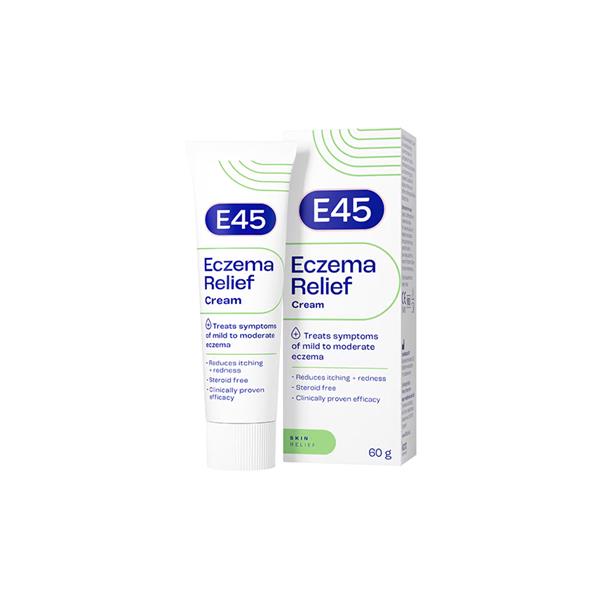E45 Eczema Relief Cream 60g - Steroid-Free Emollient