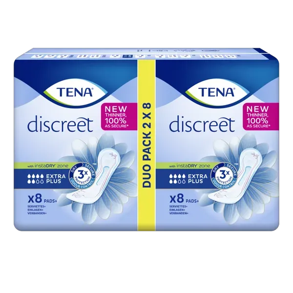 Tena Discreet Extra Plus Duo Pack 2x8