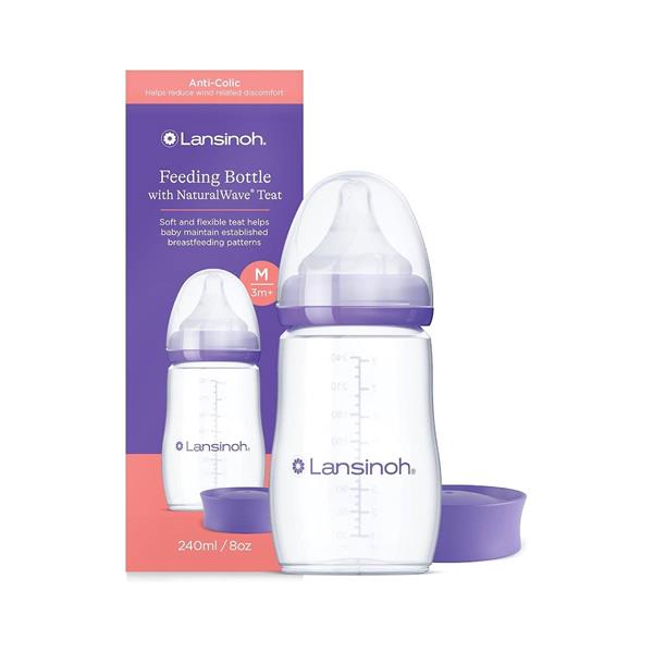 Lansinoh NaturalWave Baby Feeding Bottle - 240ml