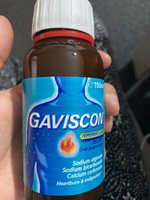 Gaviscon Peppermint Liquid Relief Oral Suspension - 150ml — product packaging
