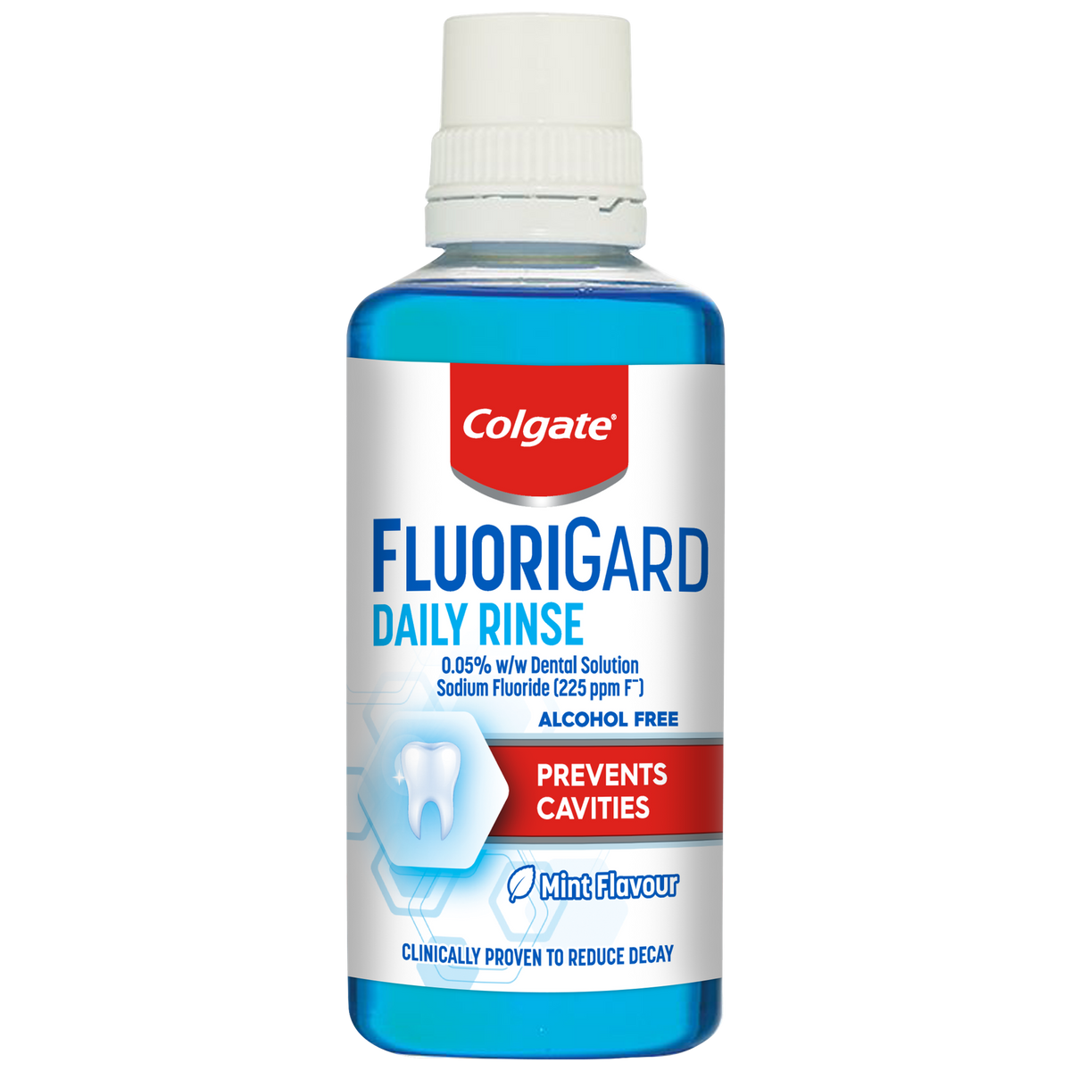 Colgate FluoriGard Daily Rinse 0.05% Sodium Fluoride Alcohol Free Mint - 400ml — product packaging