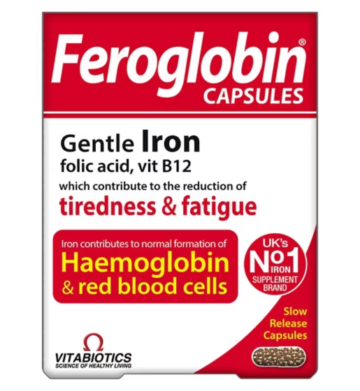 Vitabiotics Feroglobin 补铁胶囊 - 30粒