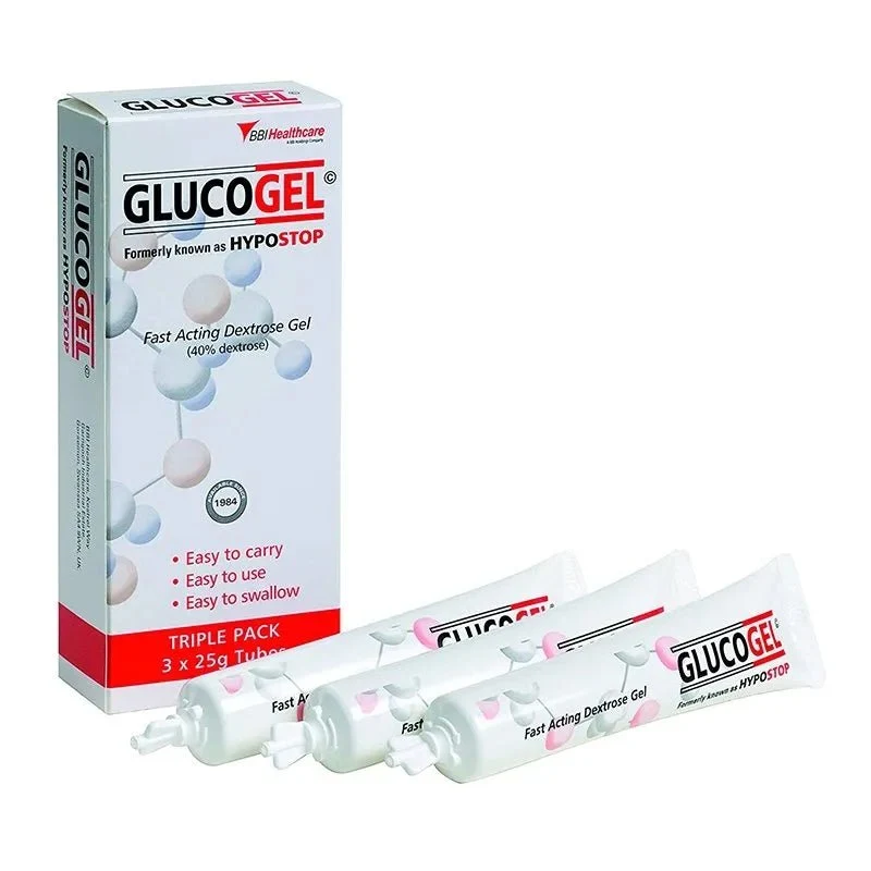 GlucoGel Fast Acting Dextrose Gel 40% - 3 x 25g Tubes