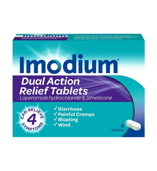Imodium双重功效止泻片 2毫克/125毫克 - 6片