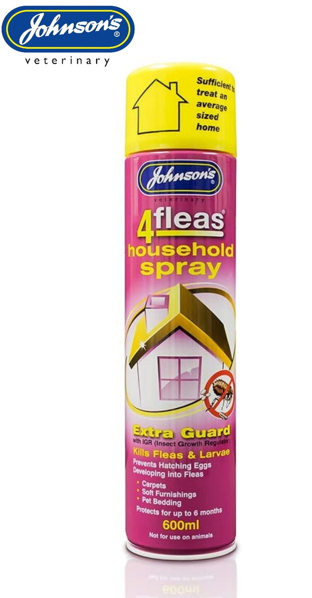 Johnson's 4fleas Household Flea Spray Extra Guard with IGR 600ml