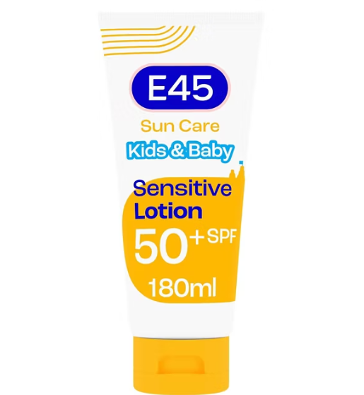 E45 Sun Care Kids & Baby Sensitive Lotion SPF 50+ - 180ml — product packaging