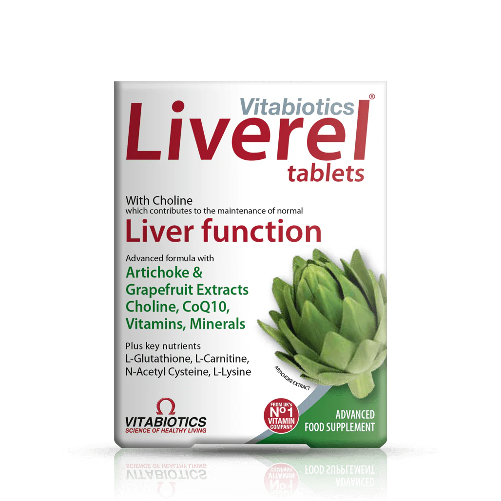 Vitabiotics Liverel – 护肝片有助于肝脏解毒与代谢（朝鲜蓟和葡萄柚，60 片）