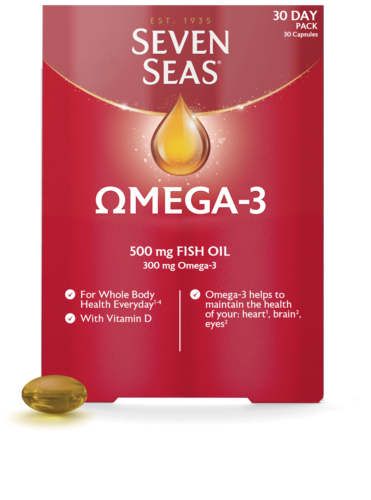 Seven Seas Omega-3 鱼油 30 粒