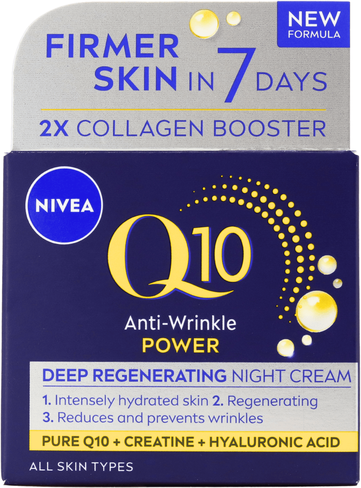 NIVEA Q10 Anti-Wrinkle Power Deep Regenerating Night Cream - 50ml — product packaging