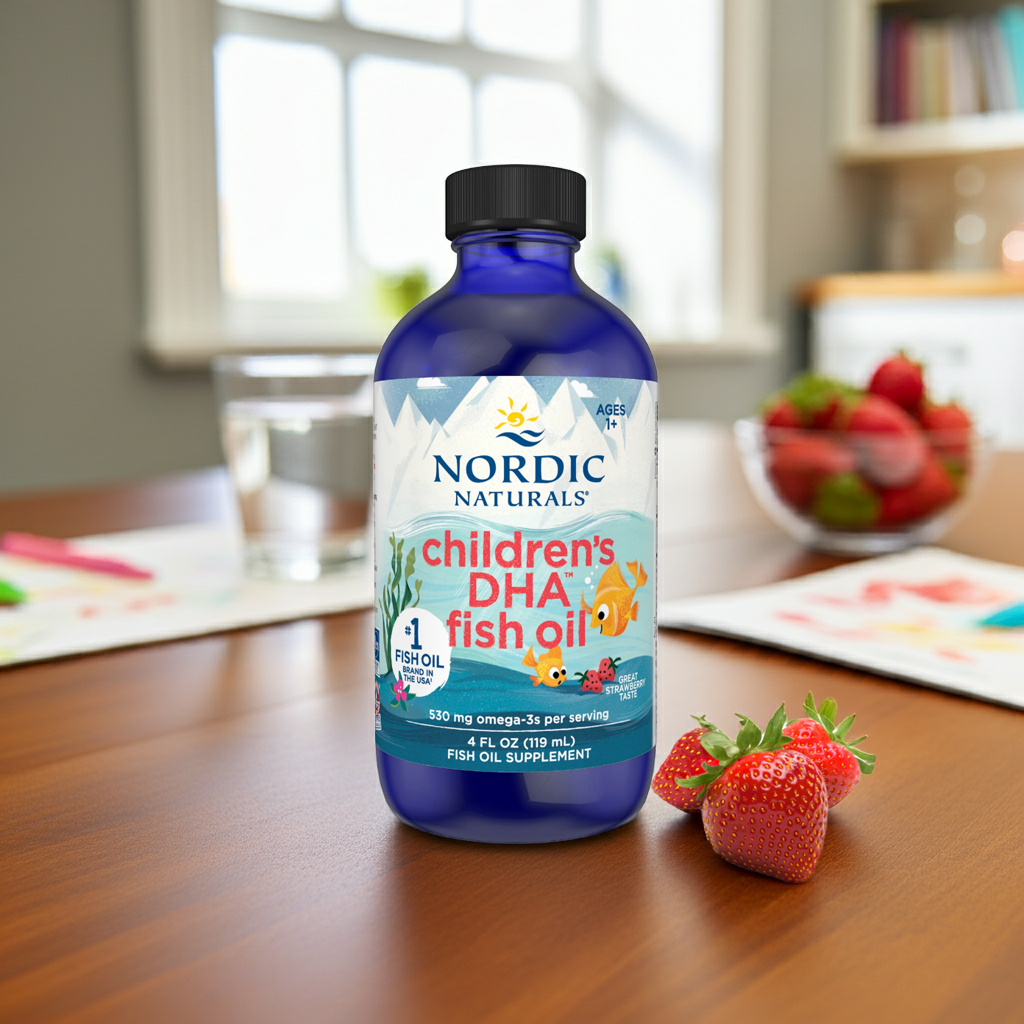 Children's DHA, 530mg Omega-3 Strawberry - 119 ml.