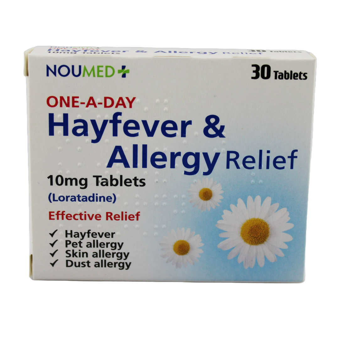 Noumed Loratadine | Hayfever & Allergy Relief | One-a-Day | 10mg /30Tablets