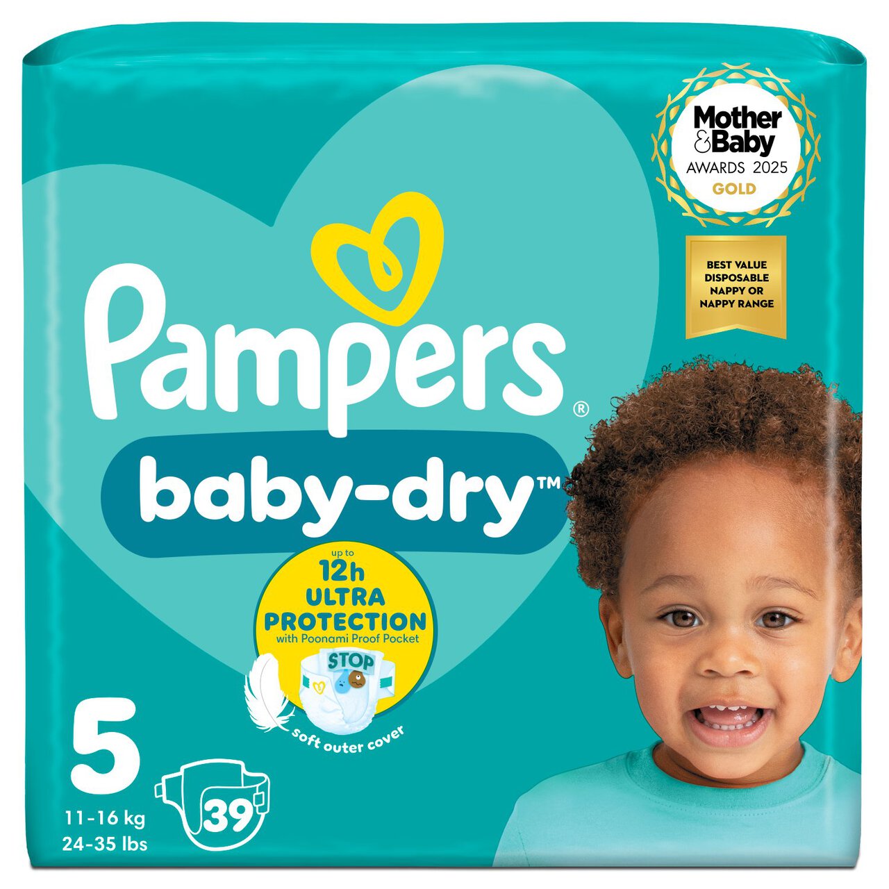 pampers baby -dry SIZE 5 (11-16KG) Nappies,