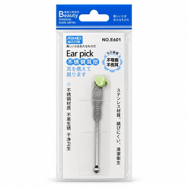 RIMEI E601 Stainless Steel Ear Pick in retail packaging