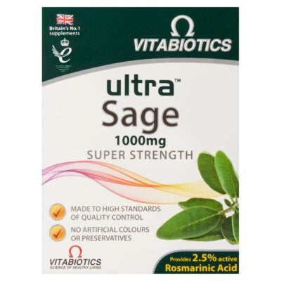 Vitabiotics Ultra Sage 1000mg - 30 Tablets