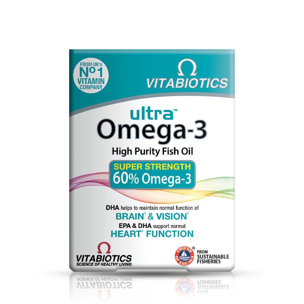 Vitabiotics Ultra Omega-3 High Purity Fish Oil - 60 Capsules — product packaging