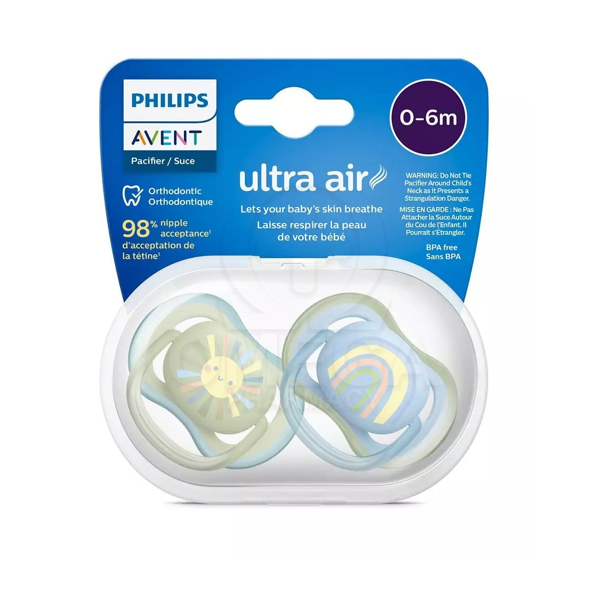 Philips 飞利浦新安怡Ultra Air安抚奶嘴0-6个月 - 2只装