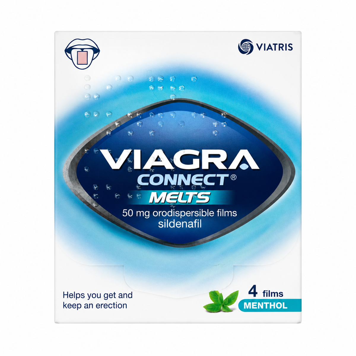 Viagra Connect Melts 50mg Orodispersible Films (Sildenafil)