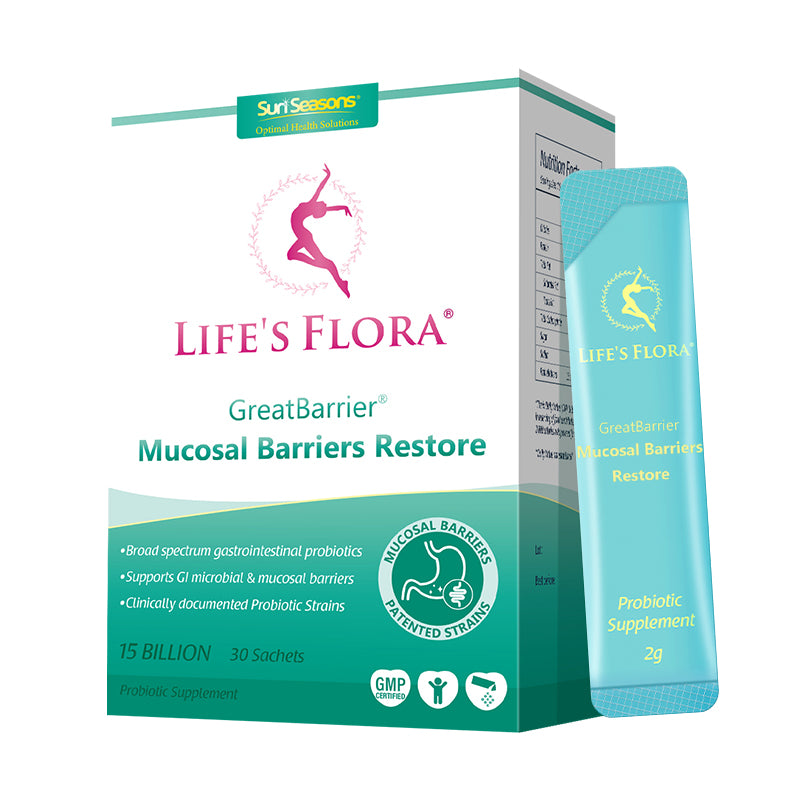 Life’s Flora GreatBarrier 原版益生菌补充剂包装盒及2克条袋，30袋装