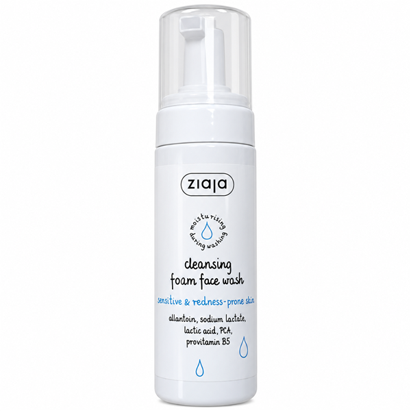 Ziaja Cleansing Foam Face Wash for Sensitive and Redness-Prone Skin 150ml