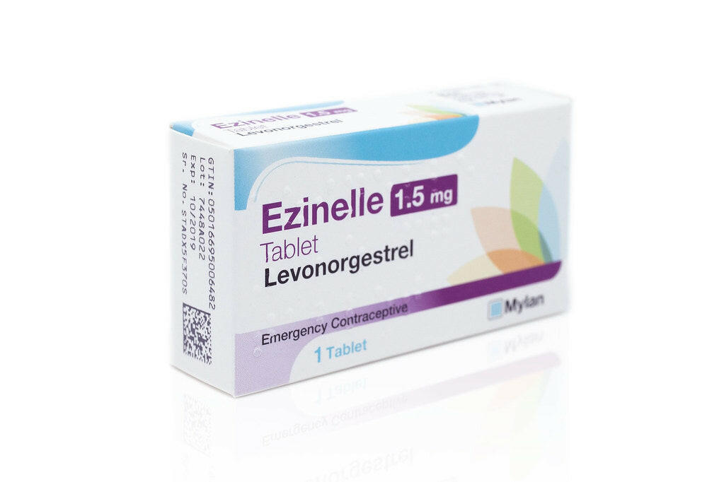 Levonorgestrel 1.5mg Emergency Contraceptive Tablet (Morning After Pill) - 1 Tablet, Brand May Vary — product packaging