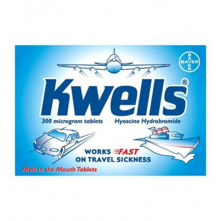 Kwells Hyoscine Hydrobromide 300µg Tablets - 12 Tablets — product packaging