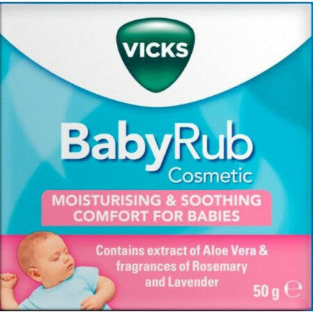 Vicks Baby Rub 50G baby soothing massage cream (baby's skin provides moisturizing, soothing and relaxing)