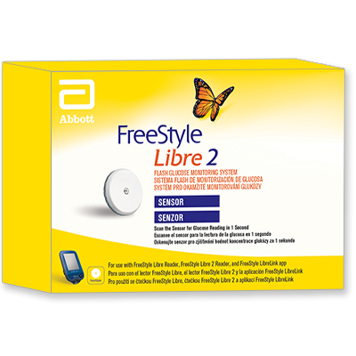 FreeStyle Libre 2 continuous glucose monitoring sensor — product packaging