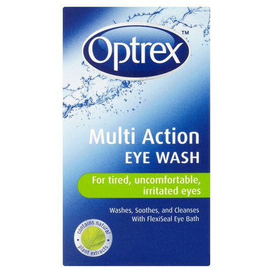 Optrex multi -purpose eye washing fluid (foreign body in the eyes, relieving fatigue, excitement and discomfort, essential for emergency) Multi Action Eye Wash - 100ml