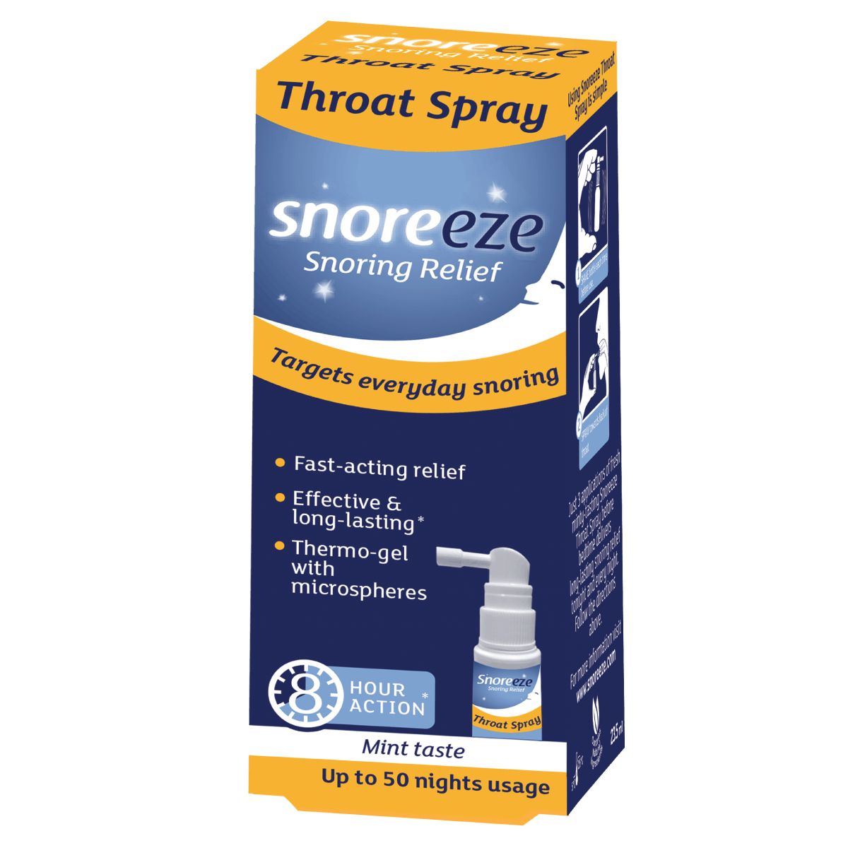 SNOREEZE Throat Spray 23.5ml Anti -snoring pharyngeal throat spray 23.5ml